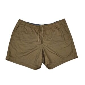 LL Bean Classic Fit Dock Shorts Elastic Waist Cotton Mens XXL Reg Walnut Brown